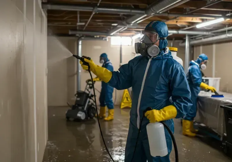 Basement Sanitization and Antimicrobial Treatment process in West Mountain, UT