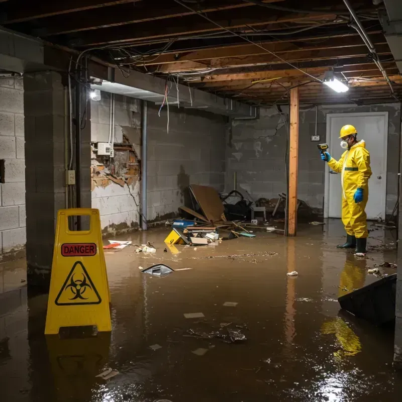 Flooded Basement Electrical Hazard in West Mountain, UT Property